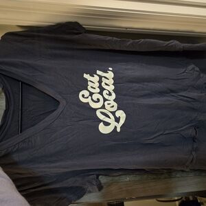 Graphic Tee with 'Eat Local' Print